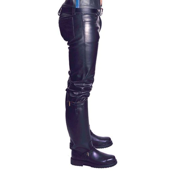 Mister B Leather Jeans Zip - Bilde 2