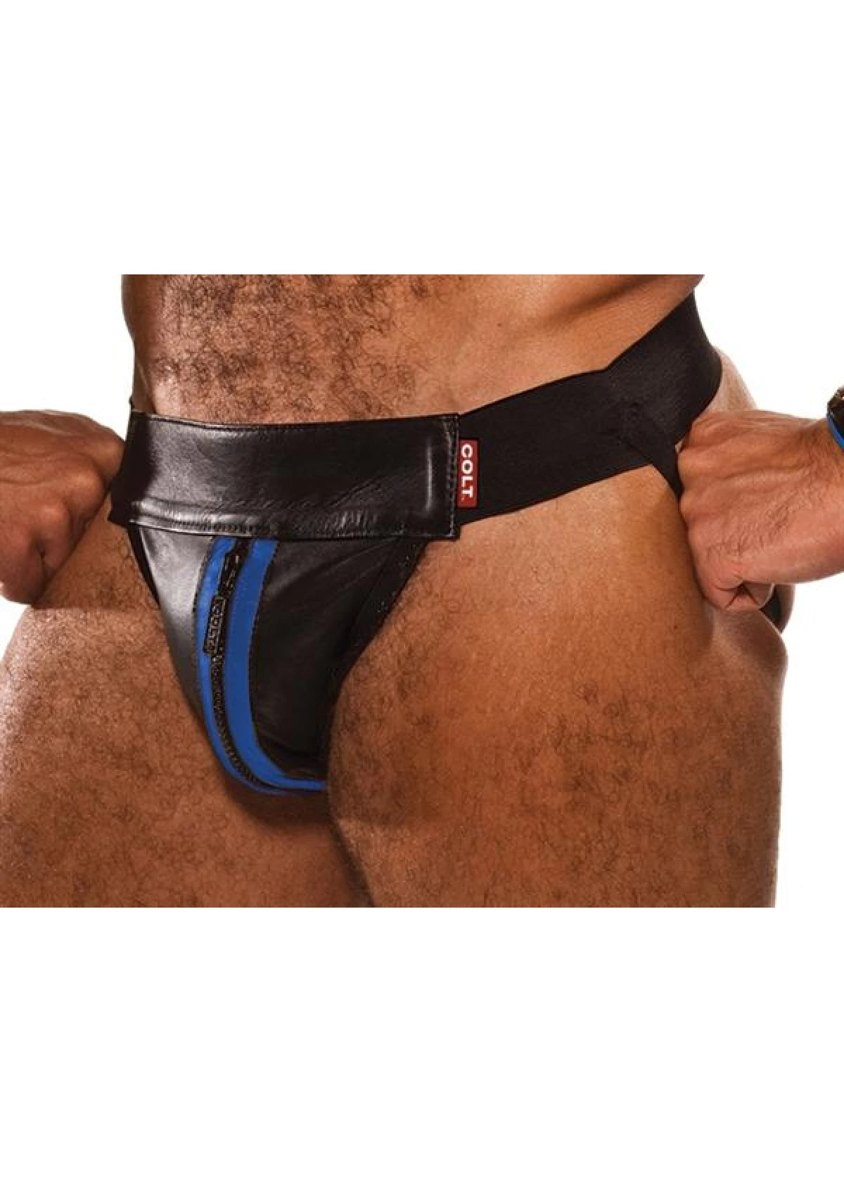 COLT Leather Jock Black-Blue