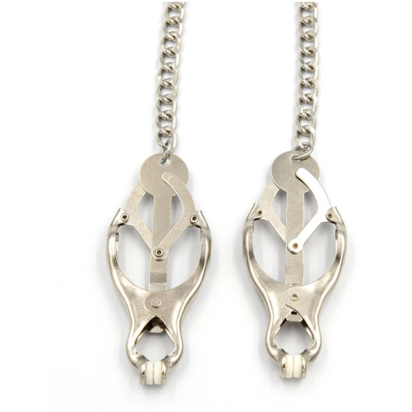 Mister B Pinch Japanese Clover Clamps with Chain - Bilde 2