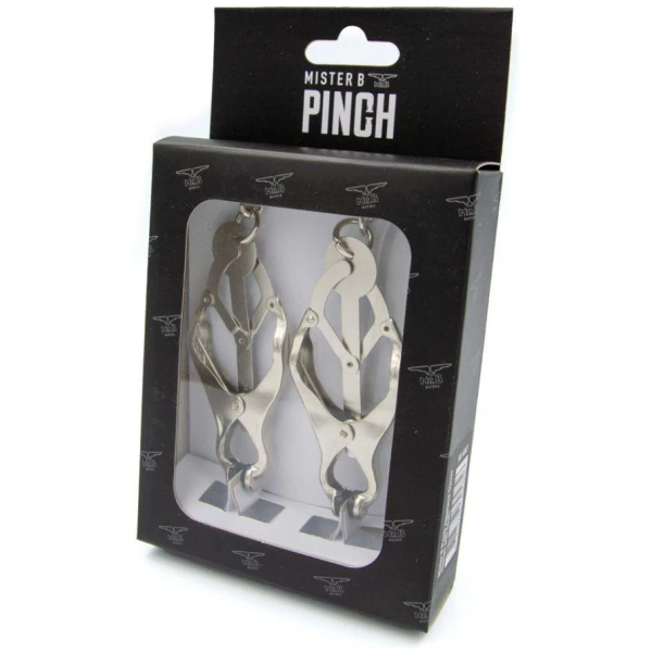 Mister B Pinch Japanese Clover Clamps with Chain - Bilde 3