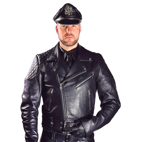 Mister B Leather Jacket With Belt