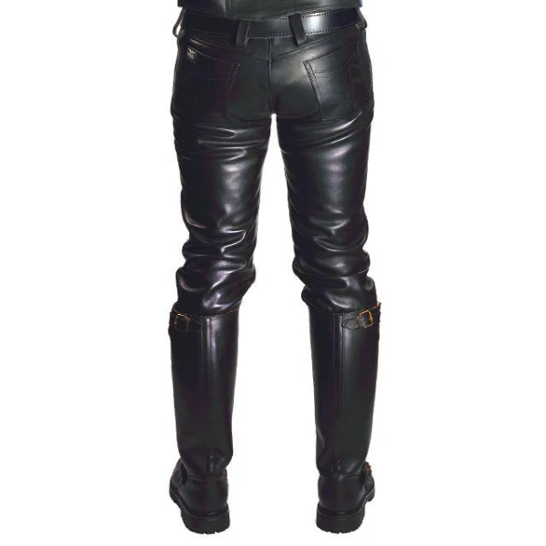 Mister B Leather Jeans Zip - Bilde 3