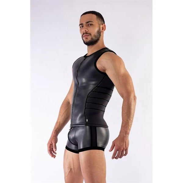 Siste sjanse: Mister B Neoprene V-Shaped Top Black - Bilde 2