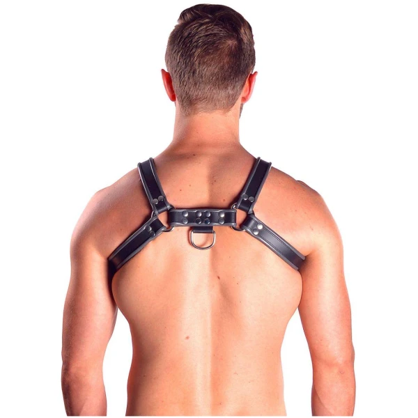 Mister B Leather Chest Harness Grey - Bilde 2