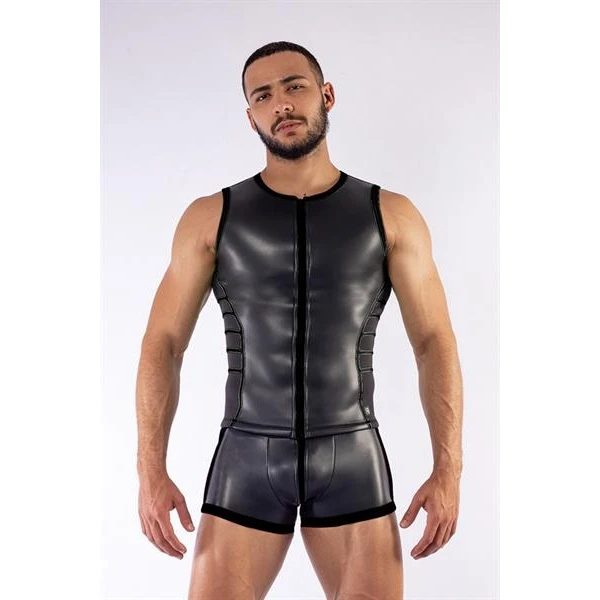 Siste sjanse: Mister B Neoprene V-Shaped Top Black