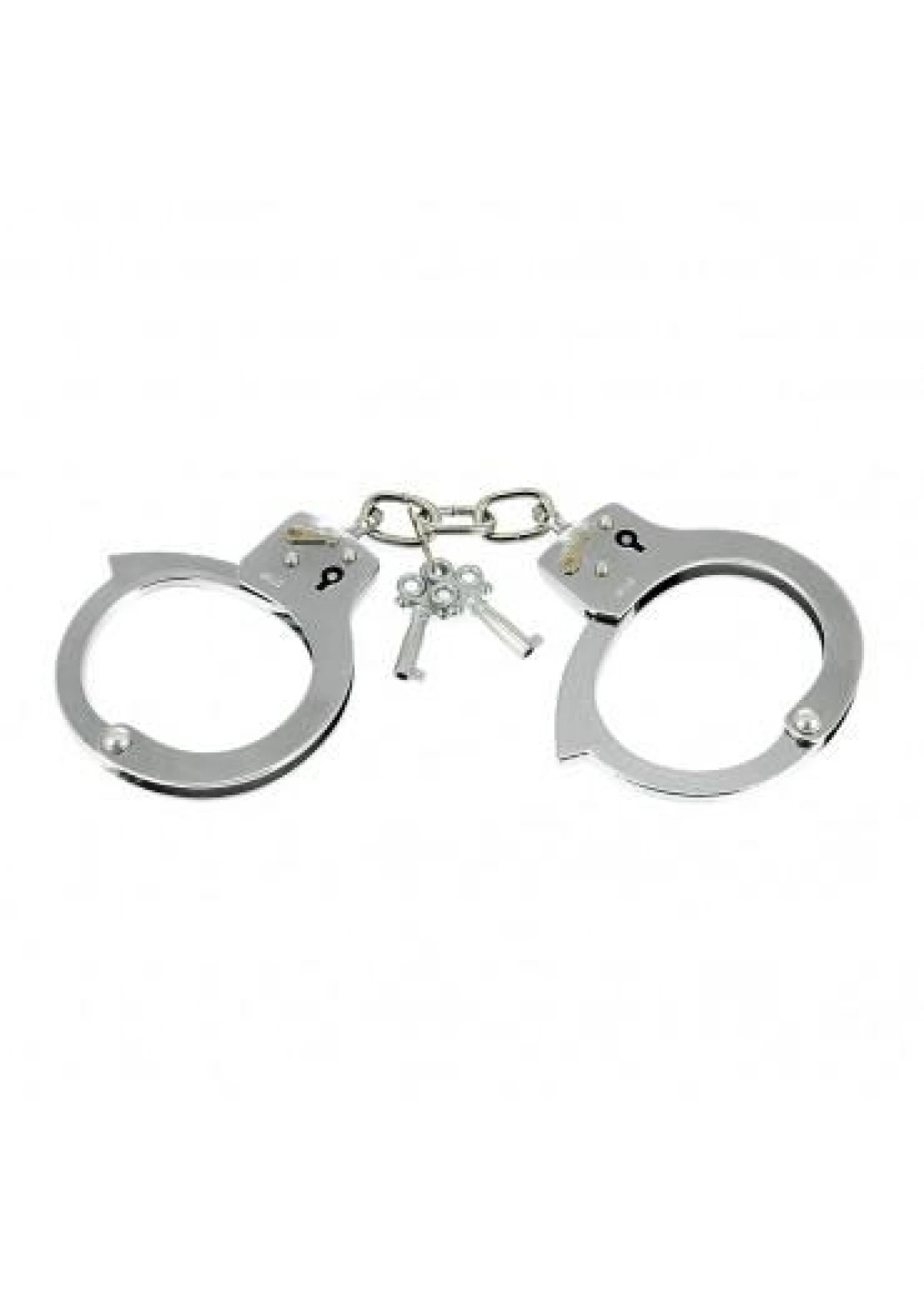Metal Police Hand Cuffs Chain - Silver