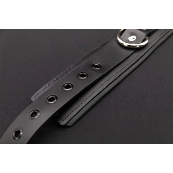 Neoprene Locking Bondage Collar - Sort - Bilde 7