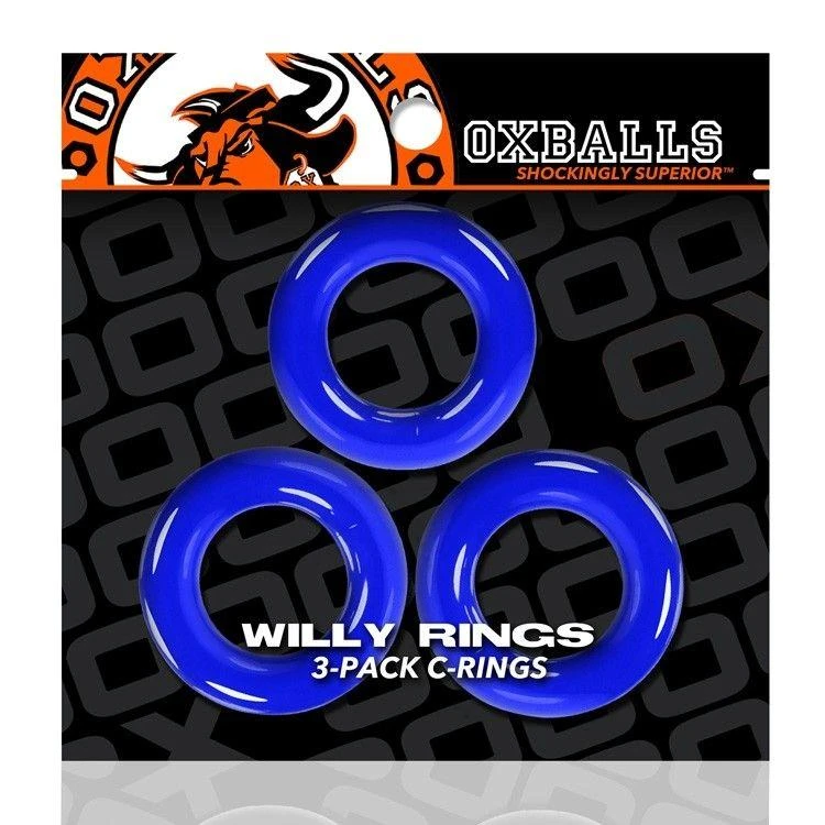 Oxballs WILLY RINGS 3-pack cockrings - Police Blue - Bilde 2