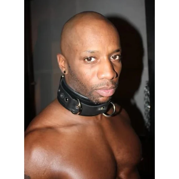 Neoprene Locking Bondage Collar - Sort - Bilde 8