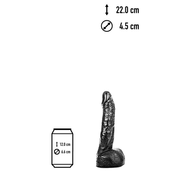 All Black Wilhelm Dildo - Bilde 2