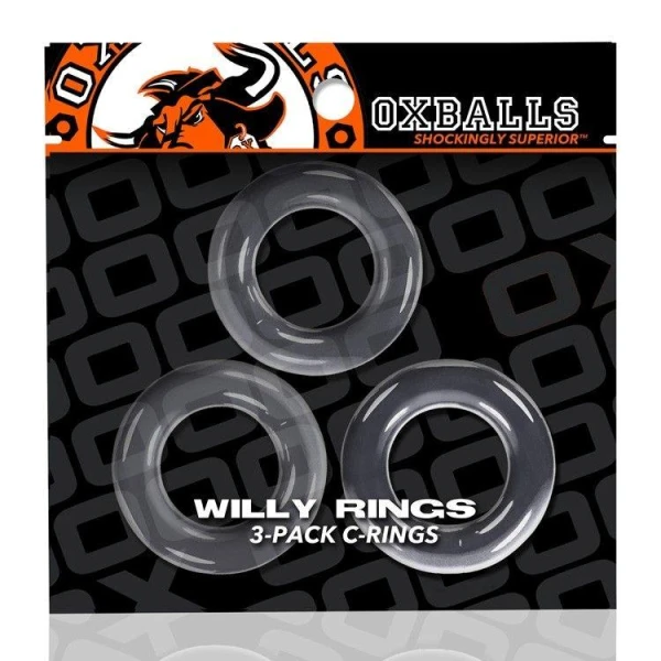 Oxballs WILLY RINGS 3-pack cockrings - Clear - Bilde 2