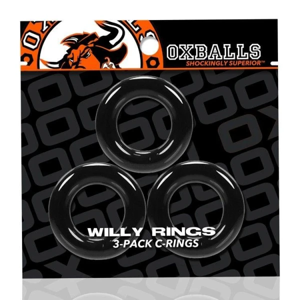 Oxballs WILLY RINGS 3-pack cockrings - Black - Bilde 2