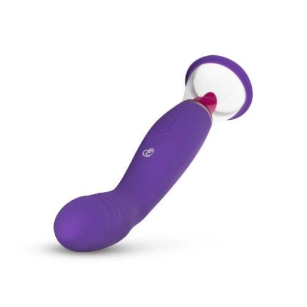 Pleasure Pump With G-Spot Vibrator - Purple - Bilde 5