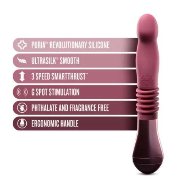 Temptasia - Trixie Thrusting Dildo - Wine Red - Bilde 3