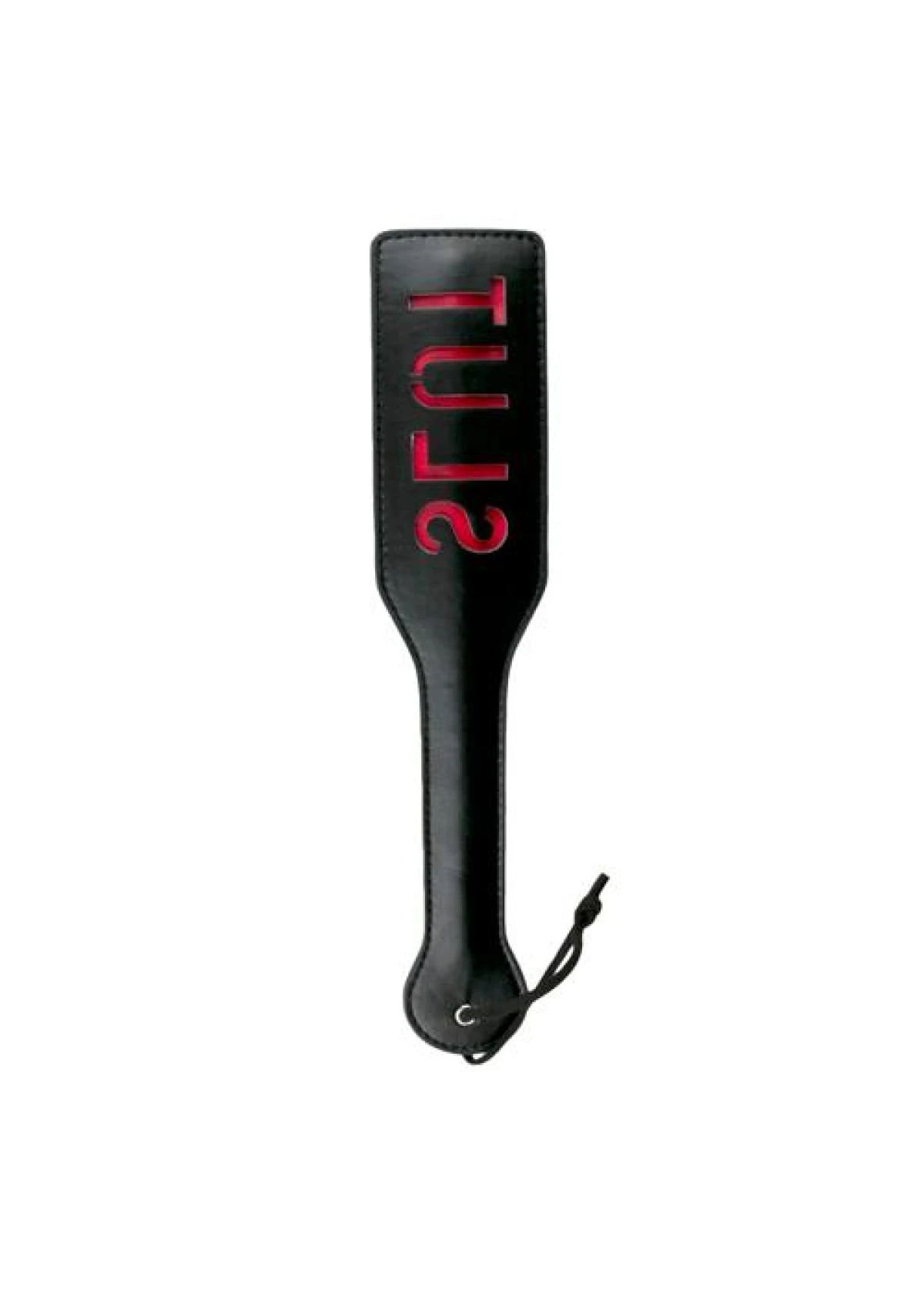 Black Leather Paddle - Slut