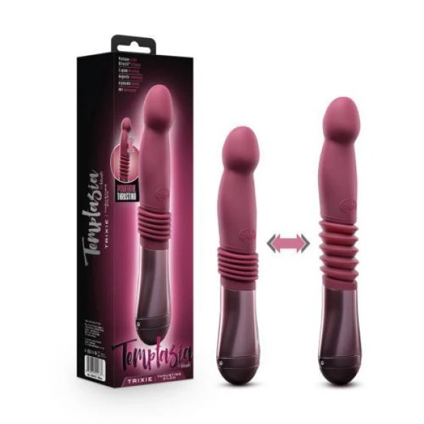Temptasia - Trixie Thrusting Dildo - Wine Red - Bilde 5
