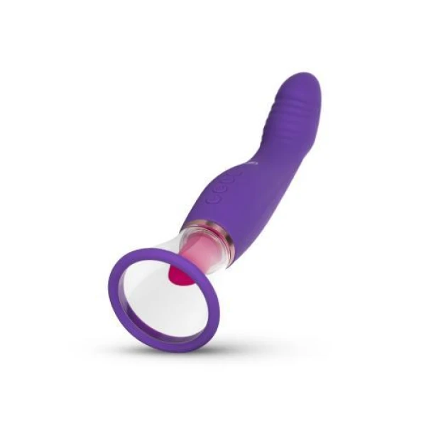 Pleasure Pump With G-Spot Vibrator - Purple - Bilde 2