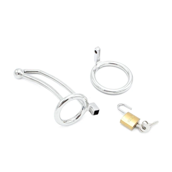 Penis Lock with Hollow Curved Penis Stick - Bilde 3