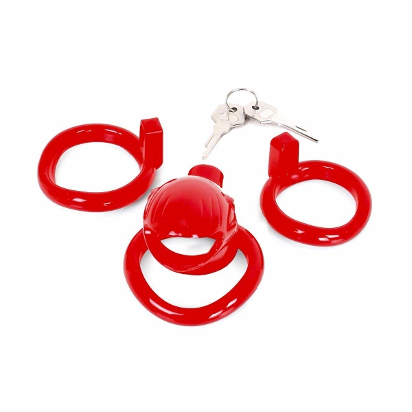 Plastic Chastity Cage Red - Bilde 3