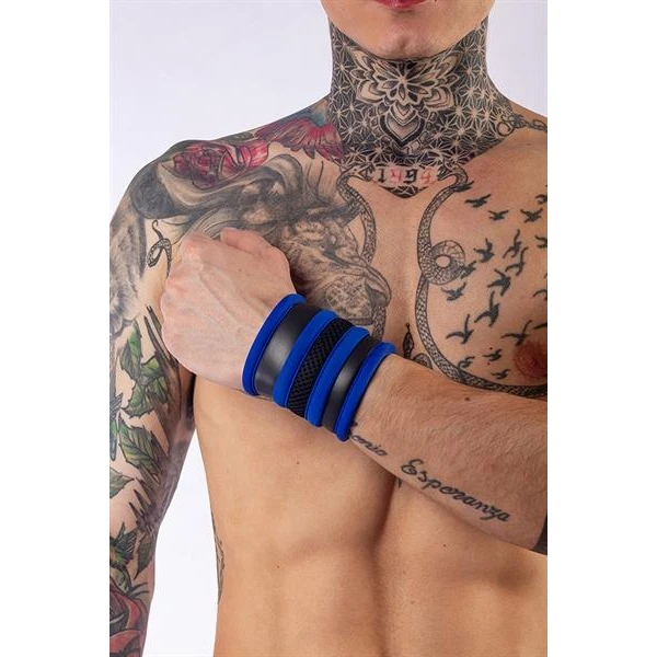 Mister B Neoprene Wrist Wallet Black Blue