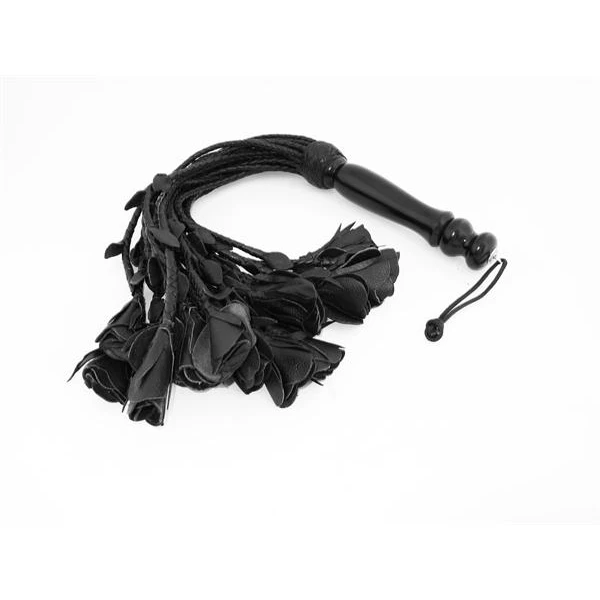 Mister B Leather Flogger 18 Tails Wooden Handle