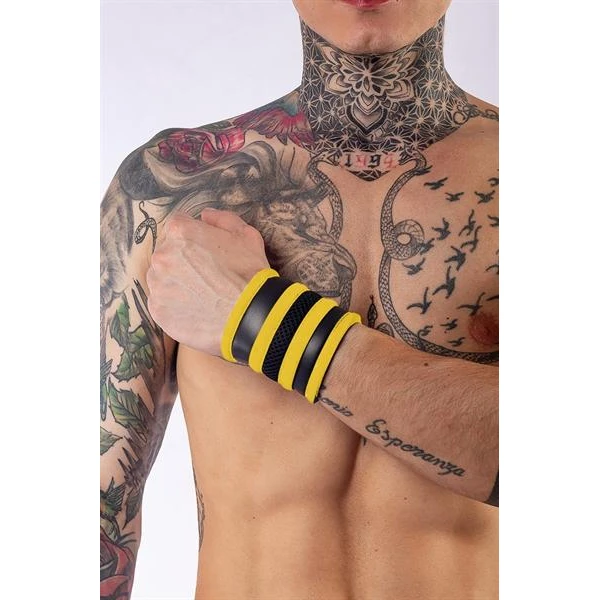 Mister B Neoprene Wrist Wallet Black Yellow