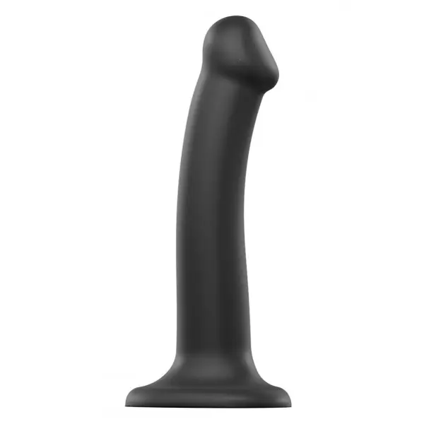 Strap-On-Me - Semi-Realistic Dual Density Bendable Dildo Size M - Black