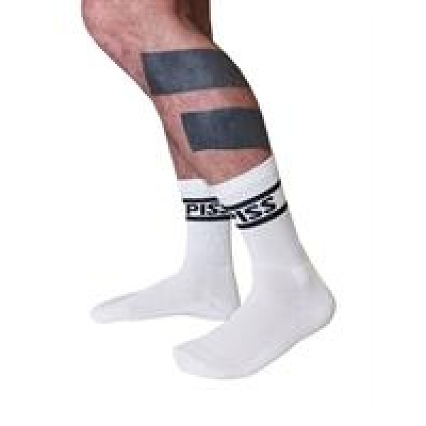 Mister B Crew Socks Piss White