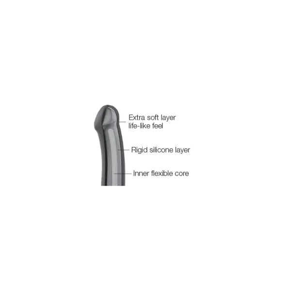 Strap-On-Me - Semi-Realistic Dual Density Bendable Dildo Size M - Black - Bilde 5