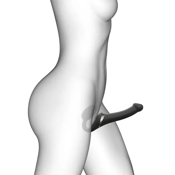 Strap-On-Me - Multi Orgasm - Strap-On Vibrator with Licking Stimulator Size S - Black - Bilde 2