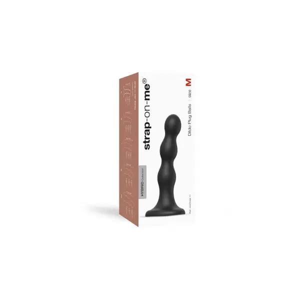 Strap-On-Me - Dildo Plug Balls Size M - Black - Bilde 2