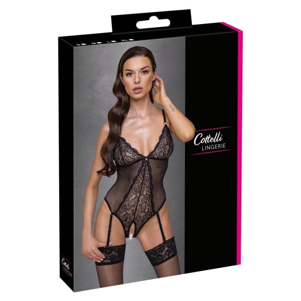 Black Crotchless Mesh Body - Bilde 4