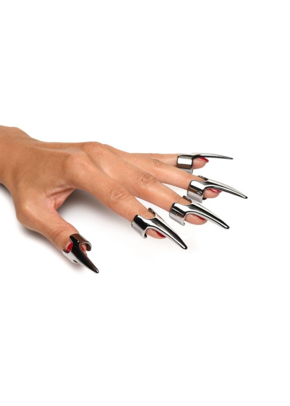 Five-Piece Sensation Claw Rings - Silver