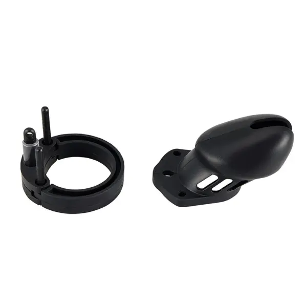 BRUTUS DENIAL - Silicone Chastity Cage Set Black - Bilde 6