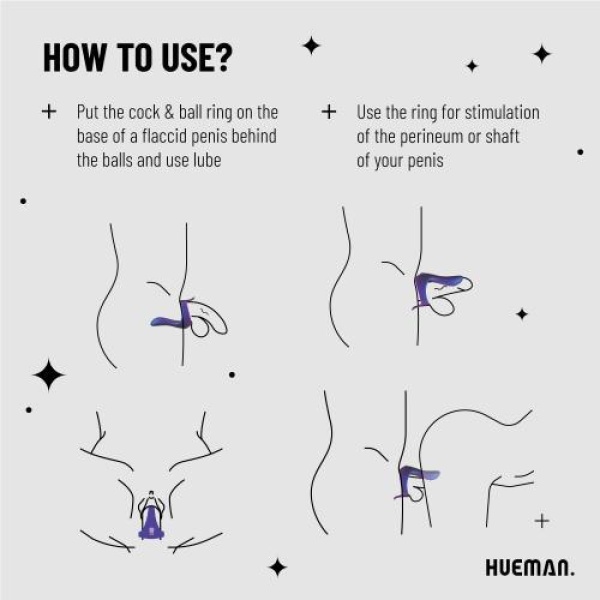 Hueman - Solar Vibrating Strap-on Cockring - Bilde 3
