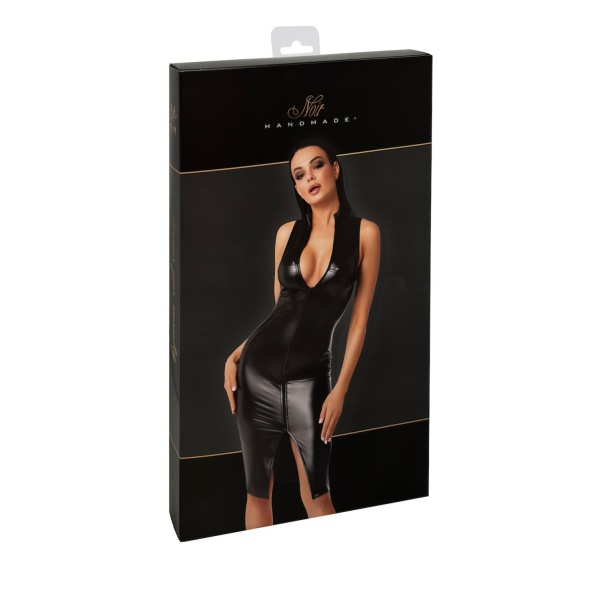 Commandant powerwetlook midi dress with zipper and open chest - Bilde 5