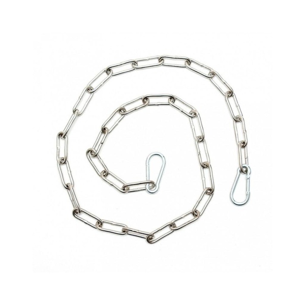 Chain. welded. with 2 carabine hooks 100 cm.
