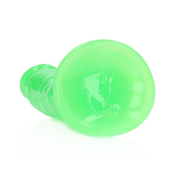 Slim Realistic Dildo with Suction Cup - Glow in the Dark - 7'' / 18 cm - Bilde 3