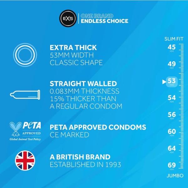 EXS Extra Thick - Condoms - 12 Pieces - Bilde 3