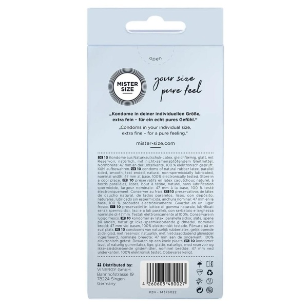 Pure Feel - Condoms 47 mm - 10 Pack - Bilde 2