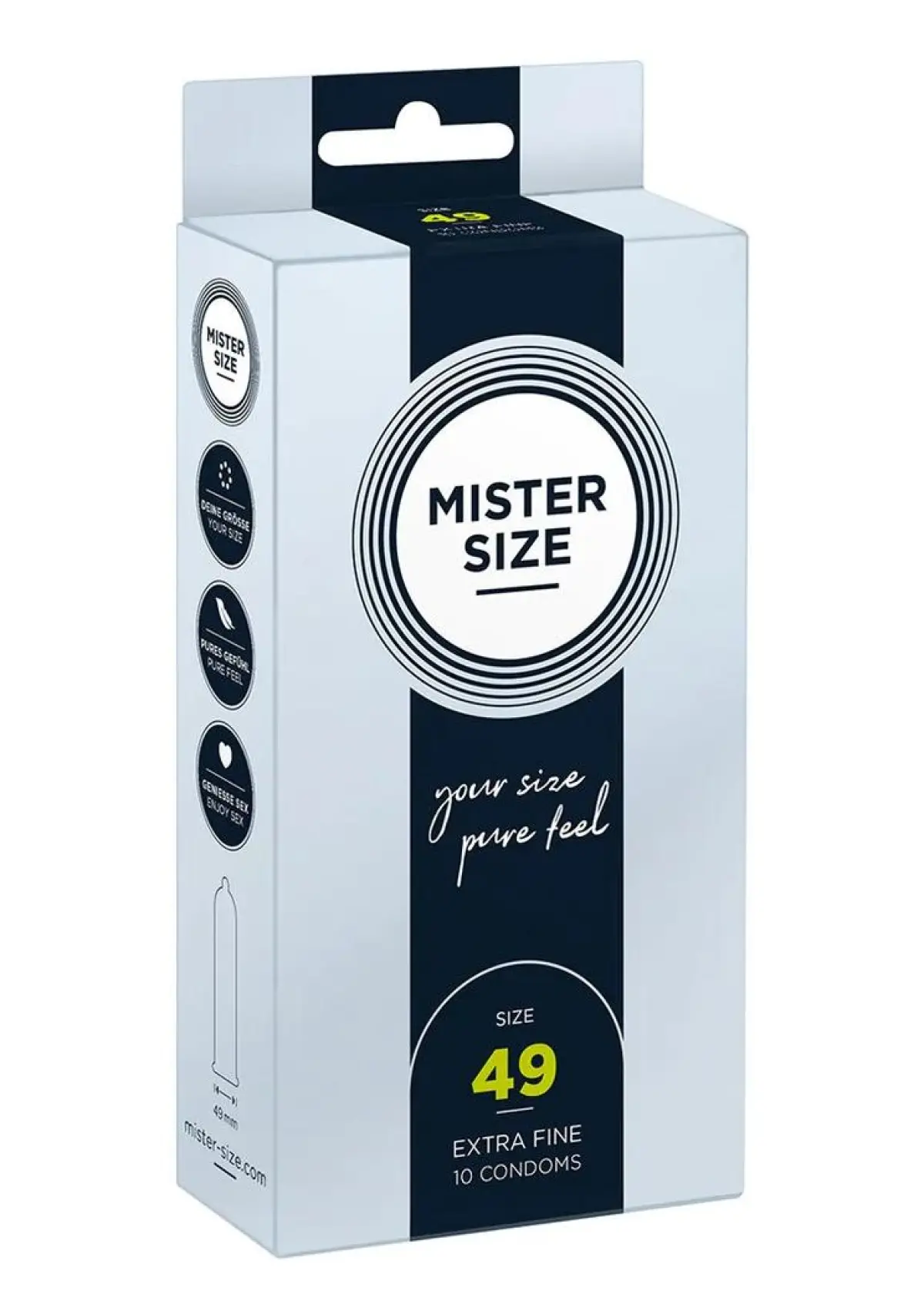 Pure Feel - Condoms 49 mm - 10 Pack