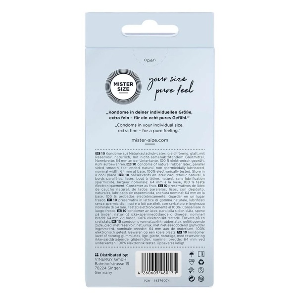 Pure Feel - Condoms 64 mm - 10 Pack - Bilde 2