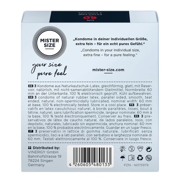 Pure Feel - Condoms 60 mm - 3 Pack - Bilde 2