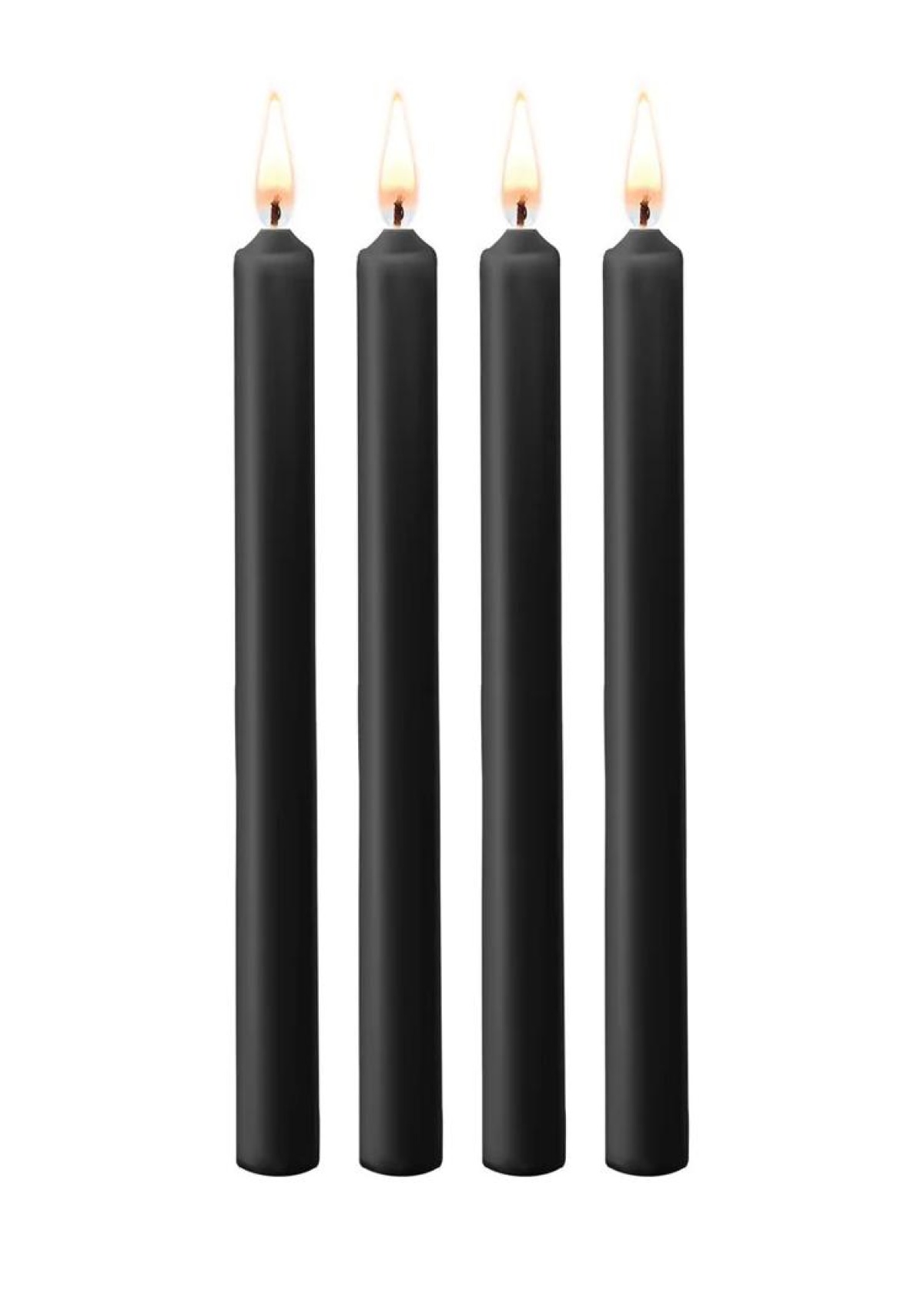 Teasing Wax Candles - 4 Pieces - Large - Black