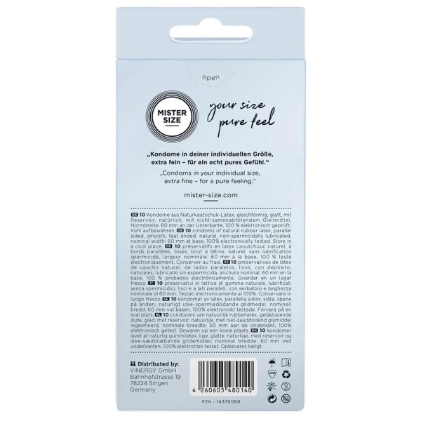 Pure Feel - Condoms 60 mm - 10 Pack - Bilde 2