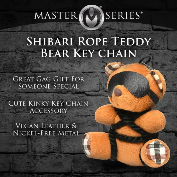 Rope Teddy Bear Keychain - Brown - Bilde 4