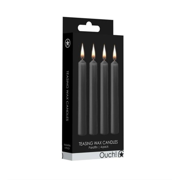 Teasing Wax Candles - 4 Pieces - Black - Bilde 5
