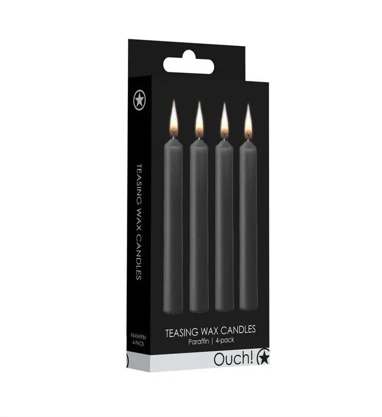 Teasing Wax Candles - 4 Pieces - Black - Bilde 2