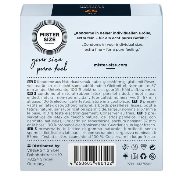 Pure Feel - Condoms 57 mm - 3 Pack - Bilde 2