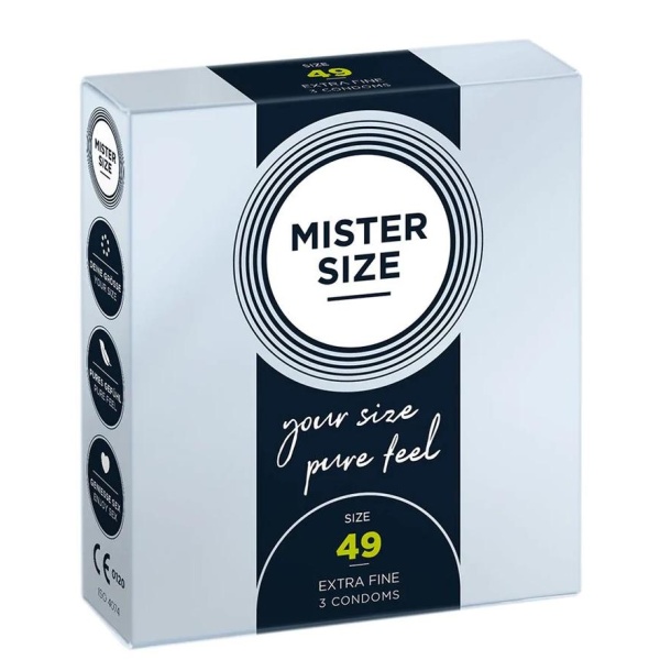 Pure Feel - Condoms 49 mm - 3 Pack